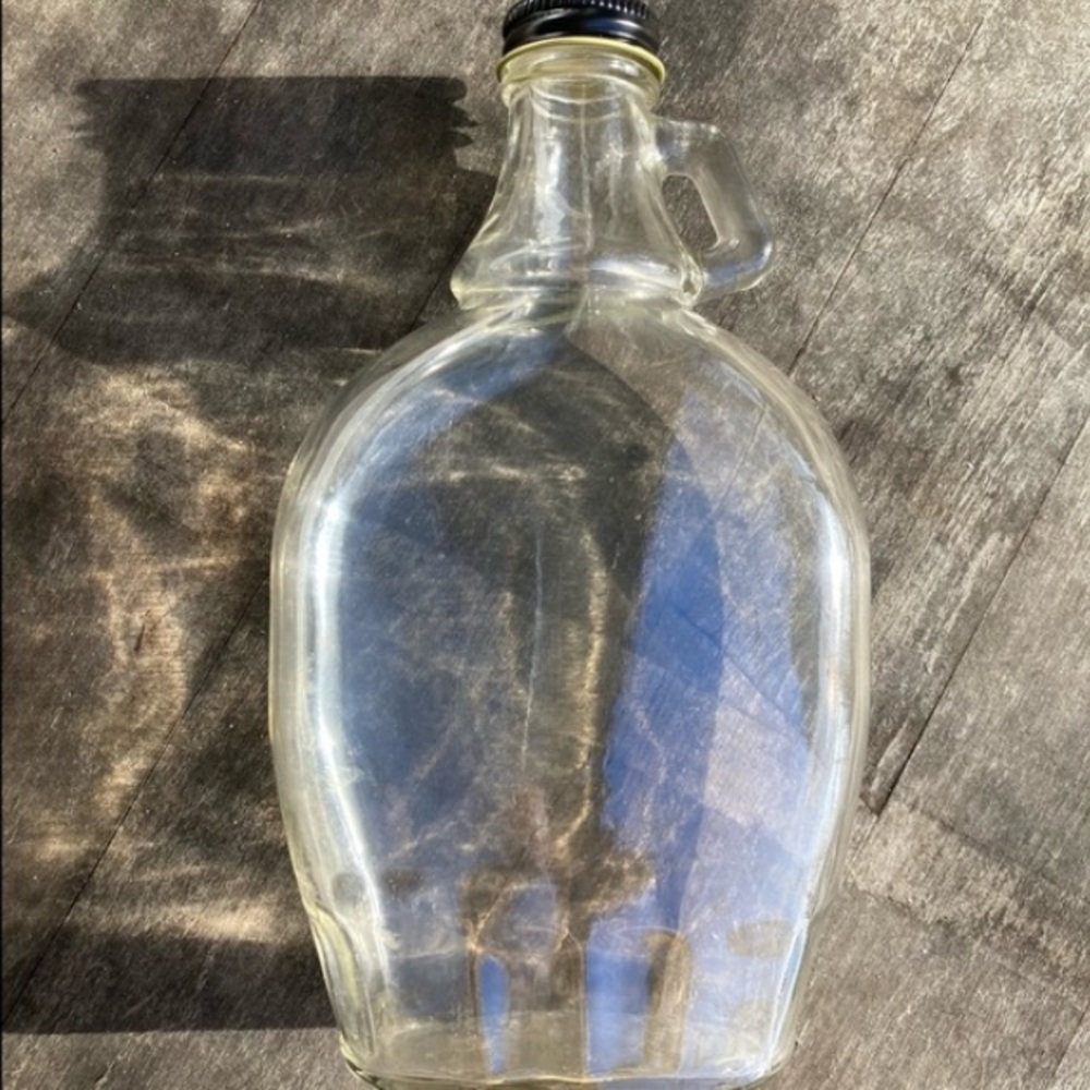 VINTAGE Bottle Maple Syrup Glass